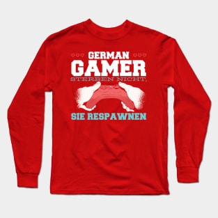 Gamer respawn German Long Sleeve T-Shirt